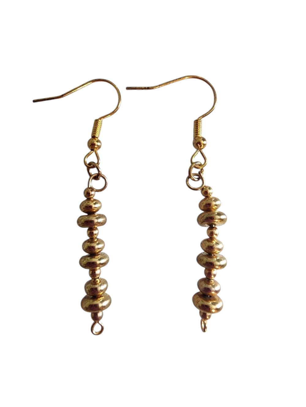 (4)Gold Bead Drop Earrings - Women Jewelry
